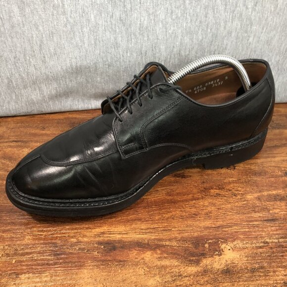 Allen Edmonds Men's 9.5 3E Wide Split Toe Derby Black Leather‎ Shoes Vibram Sole - Picture 6 of 10